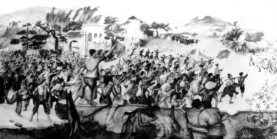 Phong trào đấu tranh cách mạng trong giai đoạn 1930-1931, đỉnh cao là Xô viết Nghệ-Tĩnh đã bùng nổ là cuộc tổng diễn tập đầu tiên của cách mạng Việt Nam do Đảng của giai cấp công nhân lãnh đạo, trở thành mốc son chói lọi trong lịch sử cách mạng Việt Nam. (Ảnh: Tư liệu TTXVN)