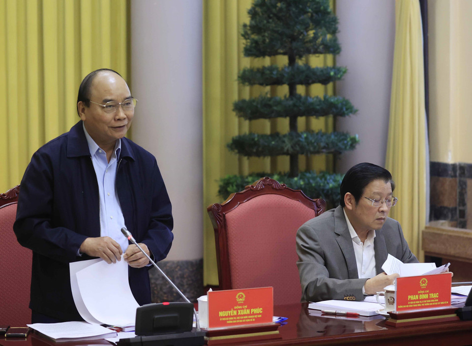 Chủ tịch nước Nguyễn Xuân Phúc phát biểu. (Ảnh: Thống Nhất/TTXVN)