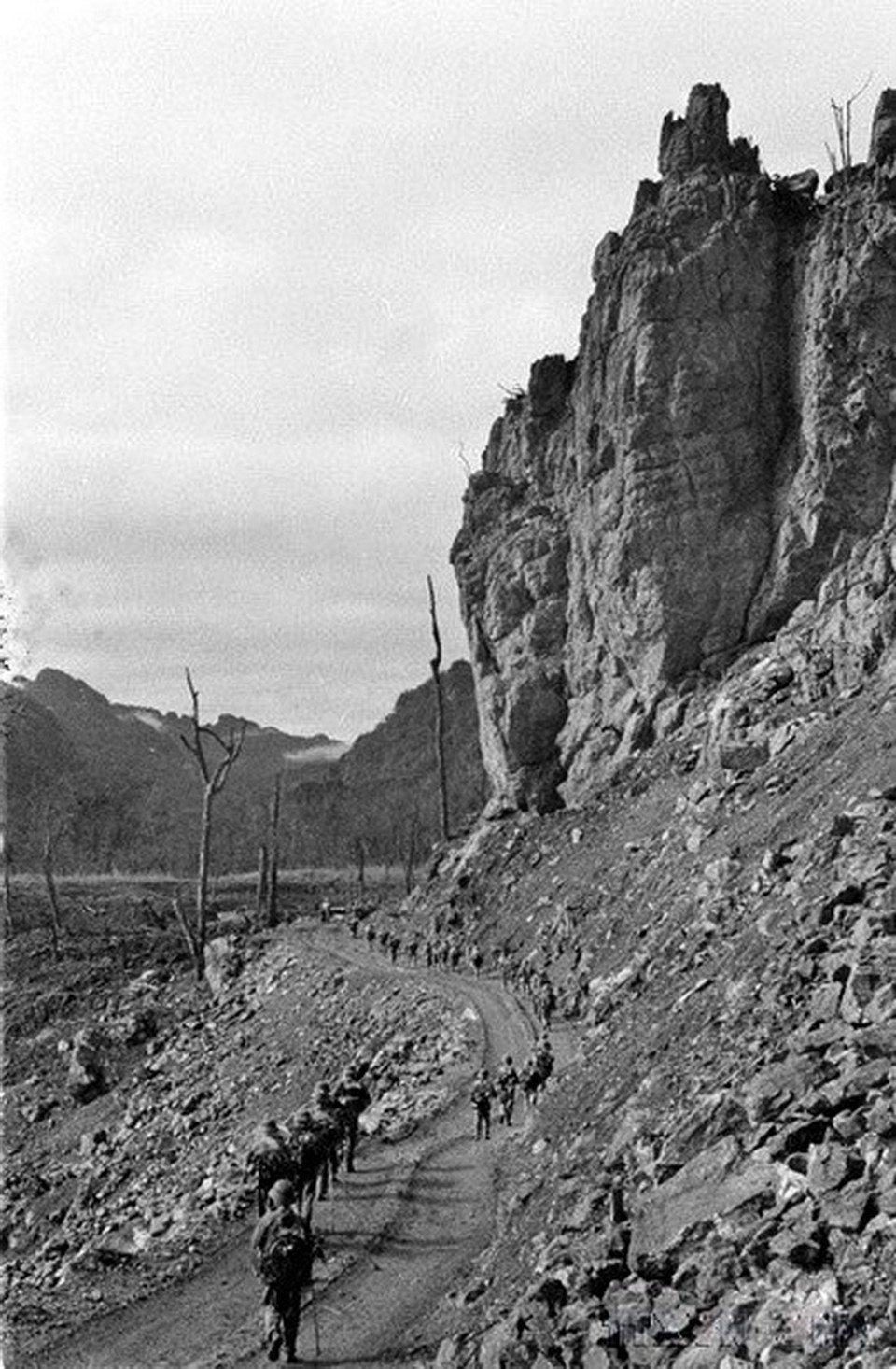 Lực lượng bộ đội Trường Sơn bảo đảm cho hơn 1,1 triệu lượt cán bộ, chiến sỹ đi vào chiến trường miền Nam và các hướng mặt trận lớn; đưa 650.000 lượt cán bộ, chiến sỹ từ các chiến trường về hậu phương miền Bắc. (Ảnh: Văn Sắc/TTXVN)