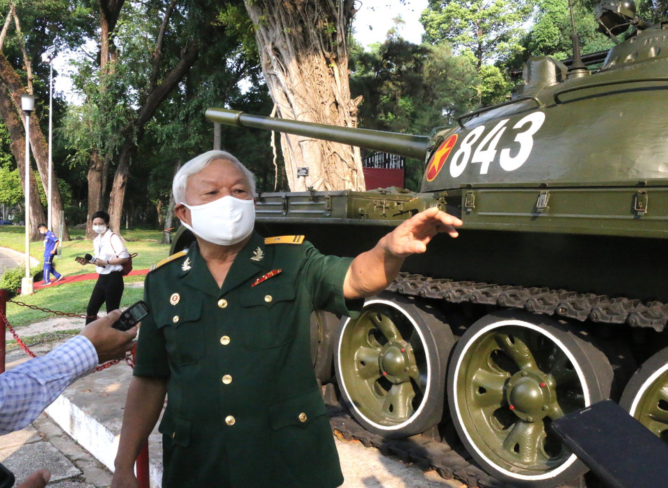 Nhân chứng lịch sử kể lại thời khắc lịch sử trưa ngày 30/4/1975. (Ảnh: Trần Xuân Tình/TTXVN)