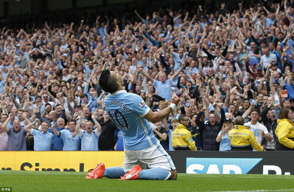 ... phá vỡ thế cân bằng. 1-0 cho Man City. (Nguồn: PA)