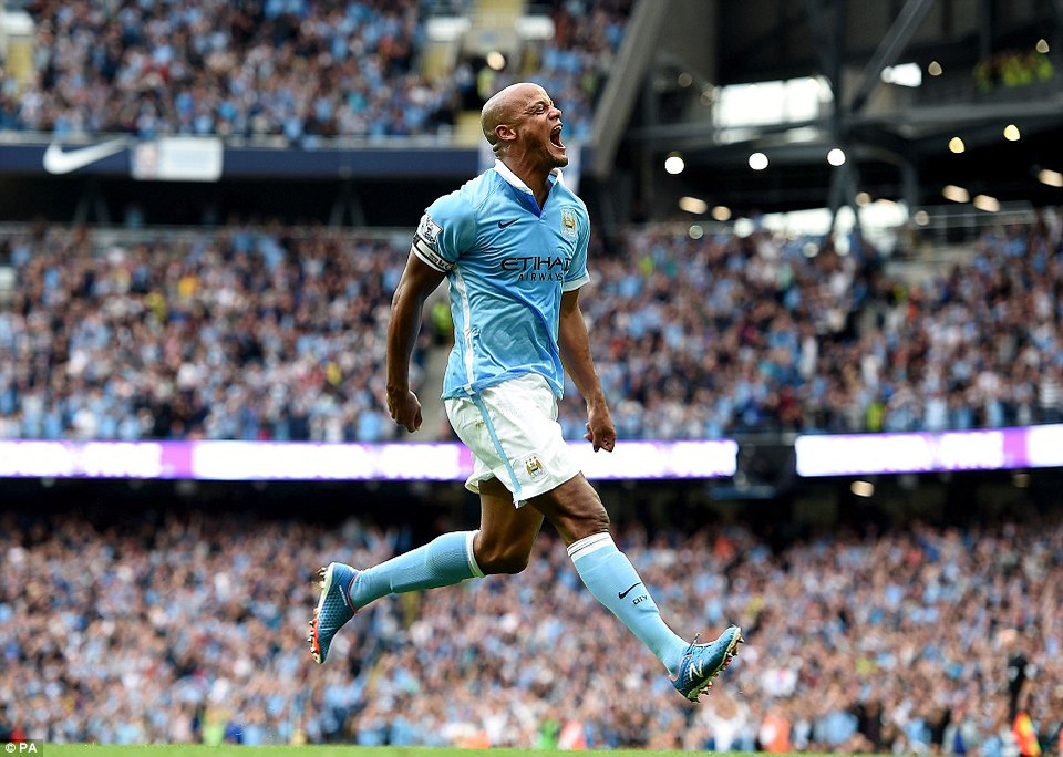 ... nâng tỷ số lên 2-0 cho Man City. (Nguồn: PA)