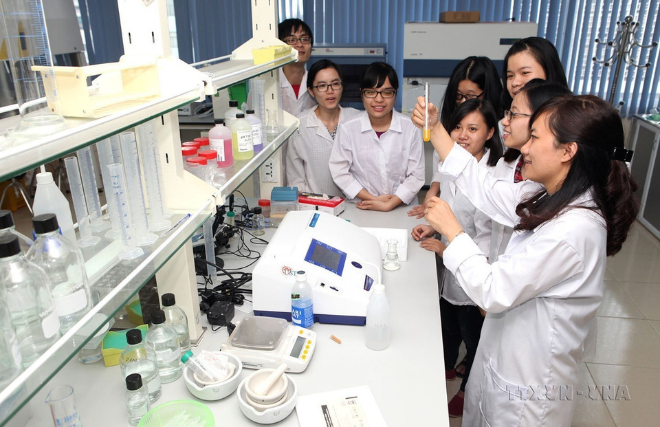 Tháng 10/2010, Trường Đại học Khoa học và Công nghệ Hà Nội do Pháp tài trợ (còn được gọi là Đại học Việt Pháp) đã khai giảng khóa học đầu tiên. Đây là một trong bốn trường đại học đạt tiêu chuẩn quốc tế tại Việt Nam. (Ảnh: Anh Tuấn/TTXVN)