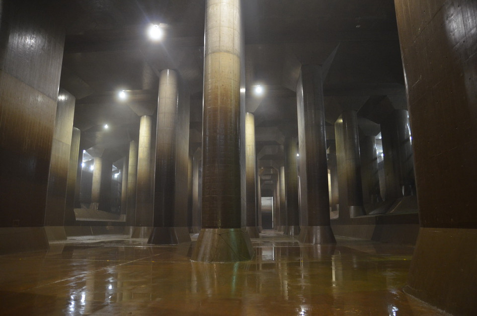 Bể điều hòa lượng nước được mệnh danh Cung điện dưới lòng đất. (Ảnh: Nguyễn Tuyến-Thành Hữu/Vietnam+)