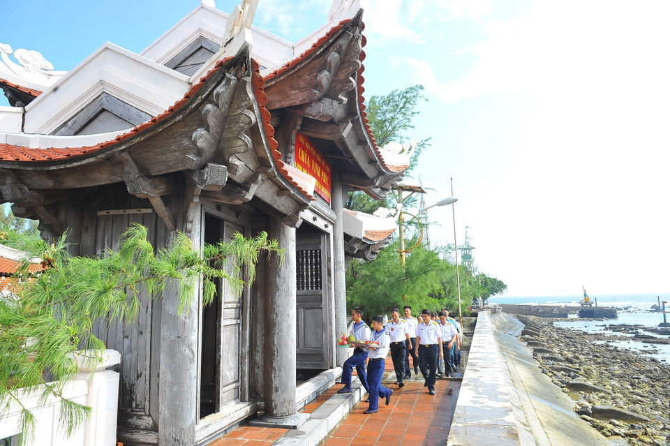 Chùa Vinh Phúc trên đảo Phan Vinh. (Ảnh: Minh Đức/TTXVN)