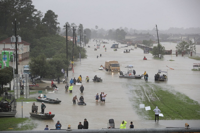 Giao thông ở Houston bị xáo trộn nặng nề. (Nguồn: Getty)