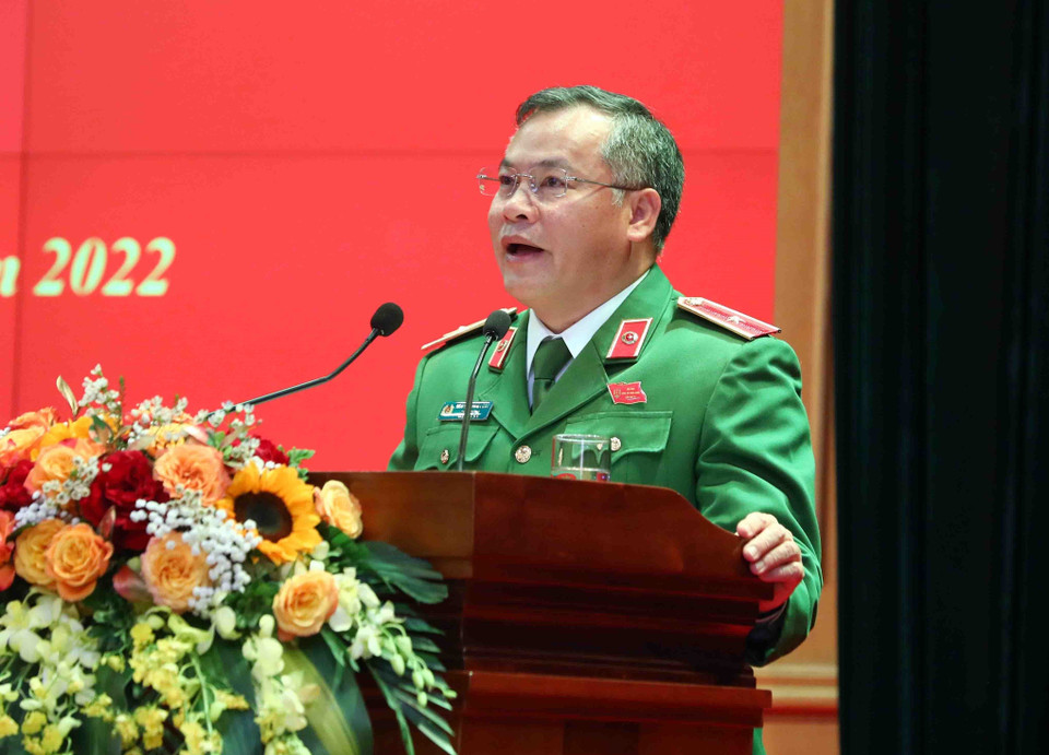 Thiếu tướng Nguyễn Văn Long, Thứ trưởng Bộ Công an phát biểu. (Ảnh: Phạm Kiên/TTXVN)