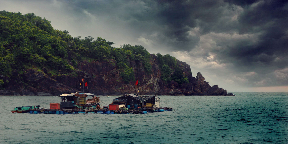 Mặc cho điều kiện sống khắc nghiệt, nhưng những lá cờ vẫn hiên ngang tung bay trên bầu trời Tây Nam Tổ quốc. (Ảnh: Huỳnh Anh/TTXVN) 