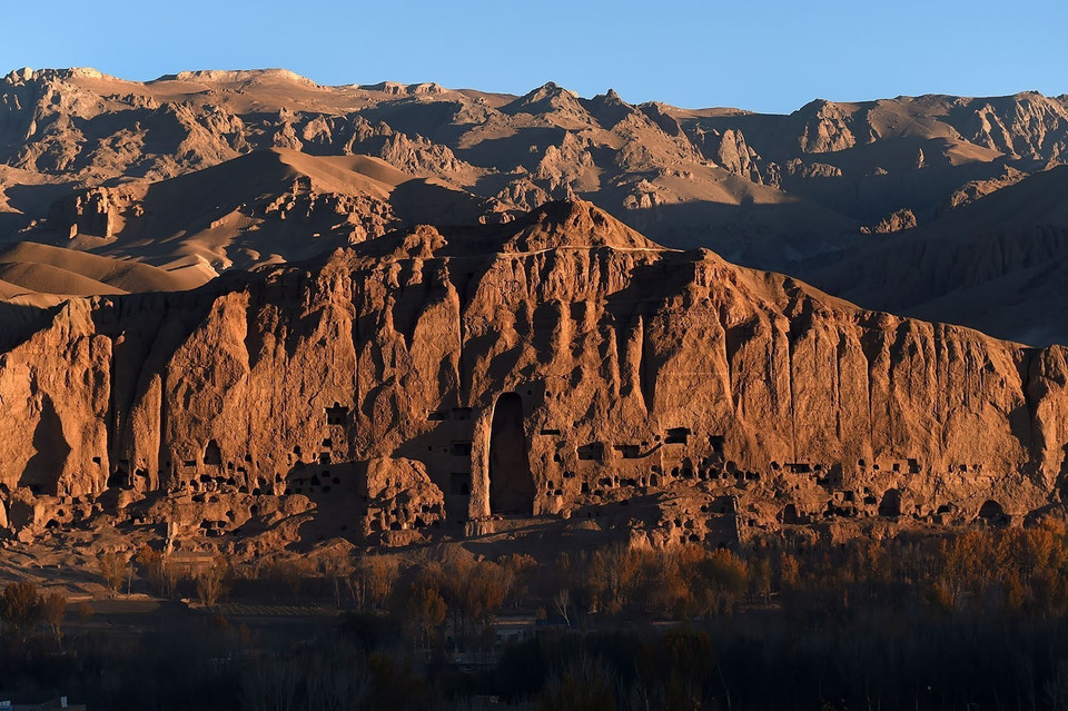 Thung lũng Bamiyan ở Afghanistan - một trong những di sản thế giới thuộc diện đang gặp nguy hiểm. (Nguồn: AFP/TTXVN)