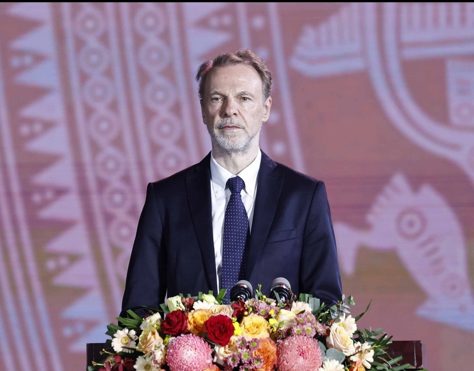 Ông Christian Manhart, Trưởng Đại diện UNESCO tại Việt Nam phát biểu. (Ảnh: Thống Nhất/TTXVN)