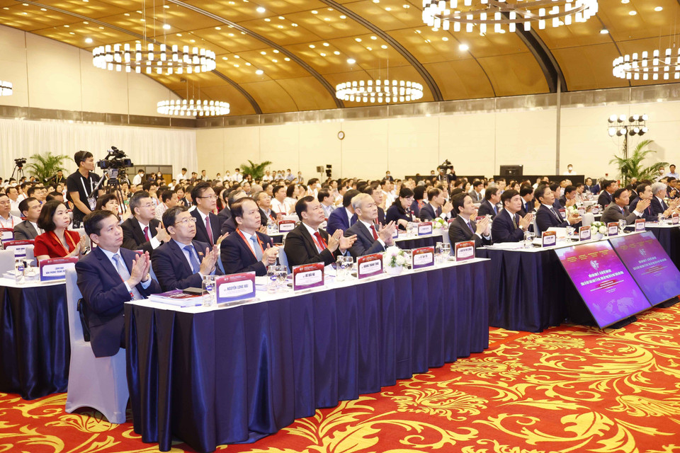 Đại biểu dự Diễn Kinh tế - Xã hội Việt Nam 2022. (Ảnh: Doãn Tấn/TTXVN)