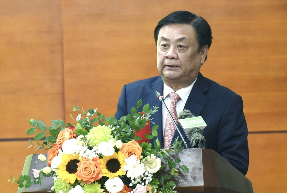 Bộ trưởng Bộ Nông nghiệp và Phát triển Nông thôn Lê Minh Hoan phát biểu. (Ảnh: Dương Giang/TTXVN)