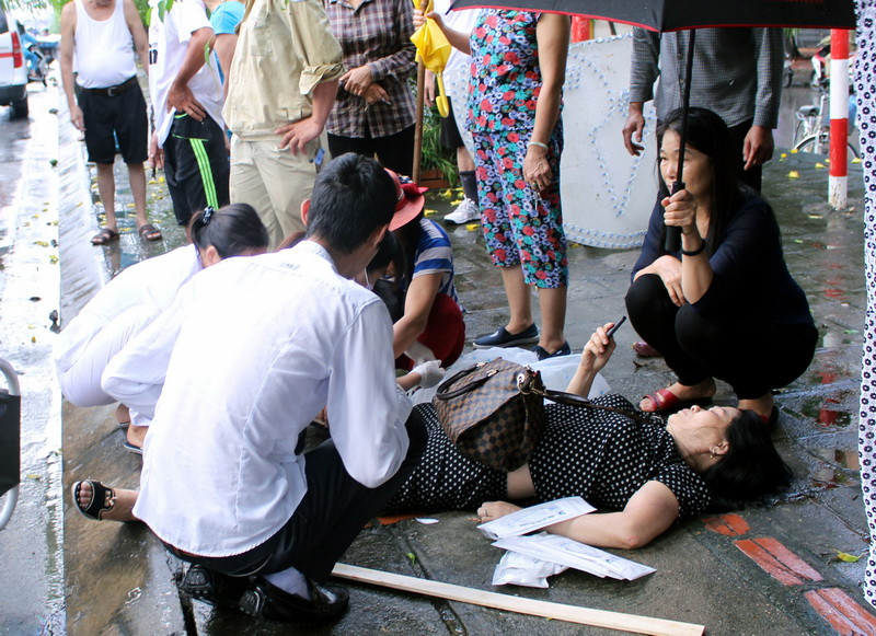 Hiện trường vụ tai nạn. (Nguồn: Văn Đức/TTXVN)