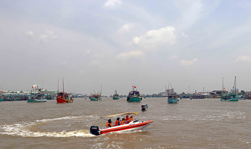 Tình hình an ninh trật tự, an toàn giao thông được Ban tổ chức đặc biệt chú trọng nhằm tạo sự an toàn cho người dân và du khách tham dự lễ hội. (Ảnh: Huỳnh Anh/TTXVN)