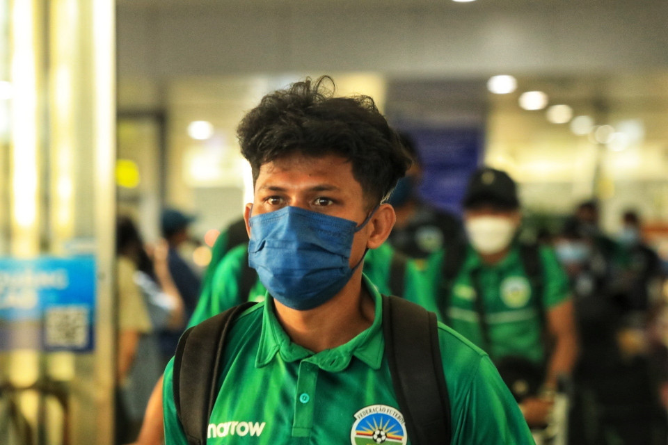 Cầu thủ đội tuyển U23 Timor Leste. (Ảnh: Tuấn Anh/TTXVN)