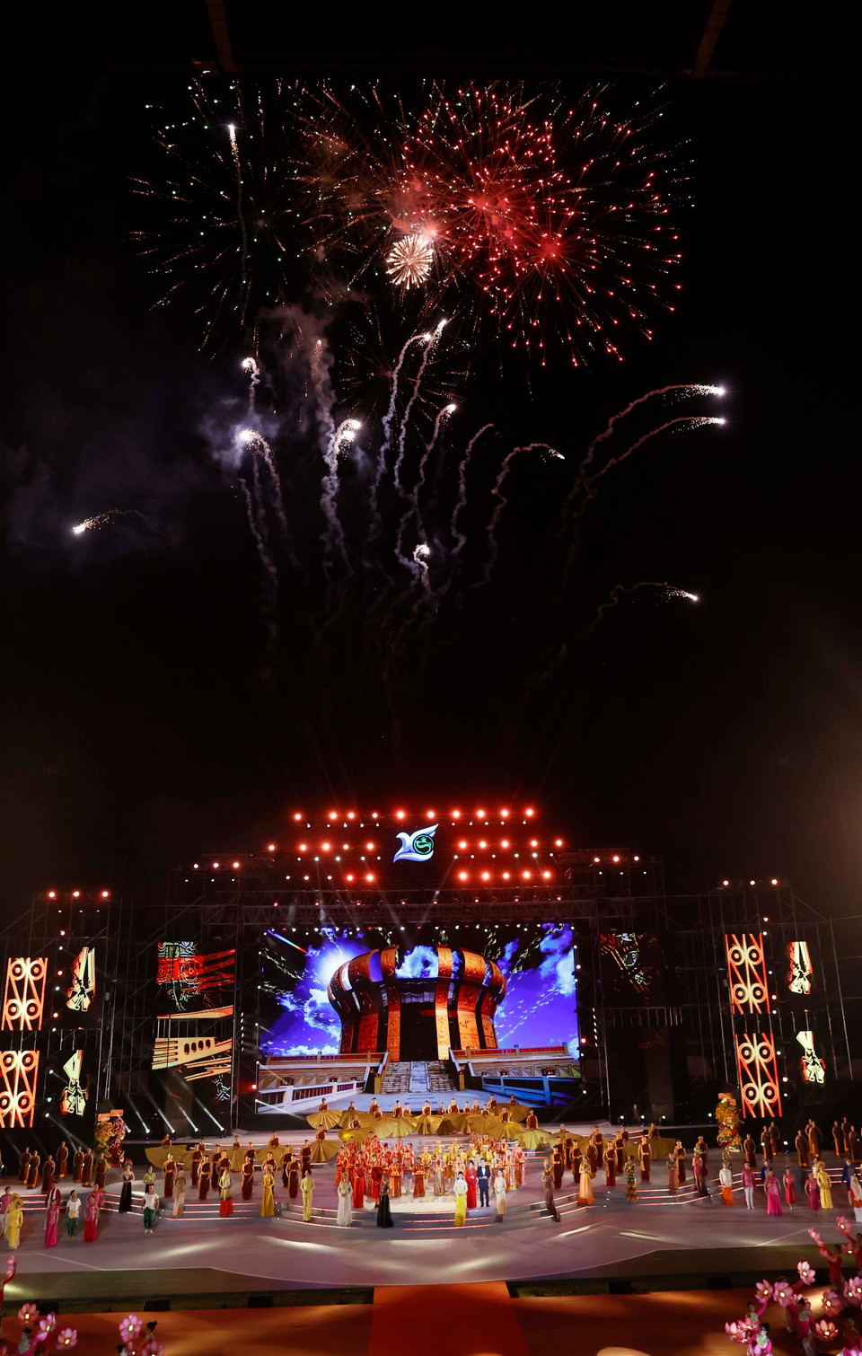 Chương trình nghệ thuật tại lễ kỷ niệm. (Ảnh: Thống Nhất/TTXVN)