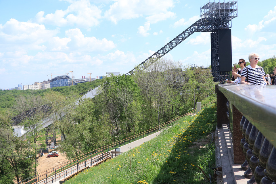 Đồi Chim sẻ là một trong những điểm cao nhất ở Thủ đô Moskva của nước Nga. (Ảnh: Hùng Võ/Vietnam+)