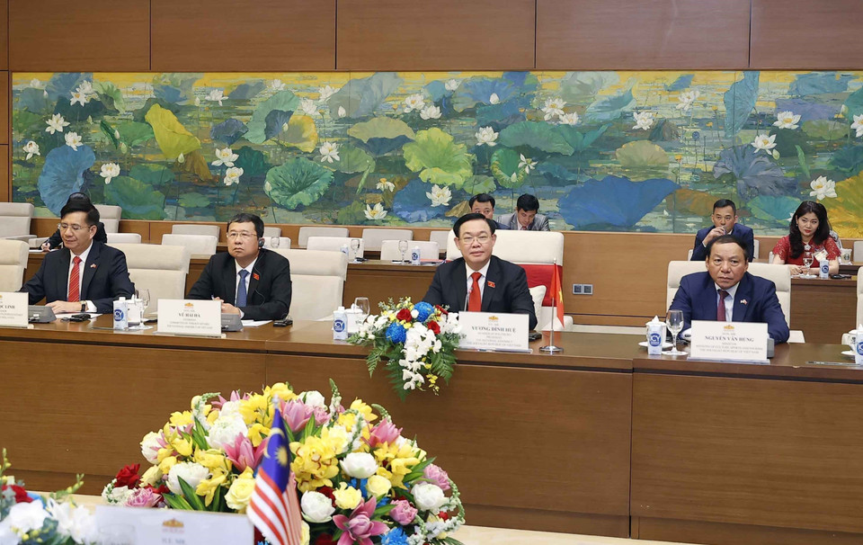 Chủ tịch Quốc hội Vương Đình Huệ phát biểu. (Ảnh: Doãn Tấn/TTXVN)