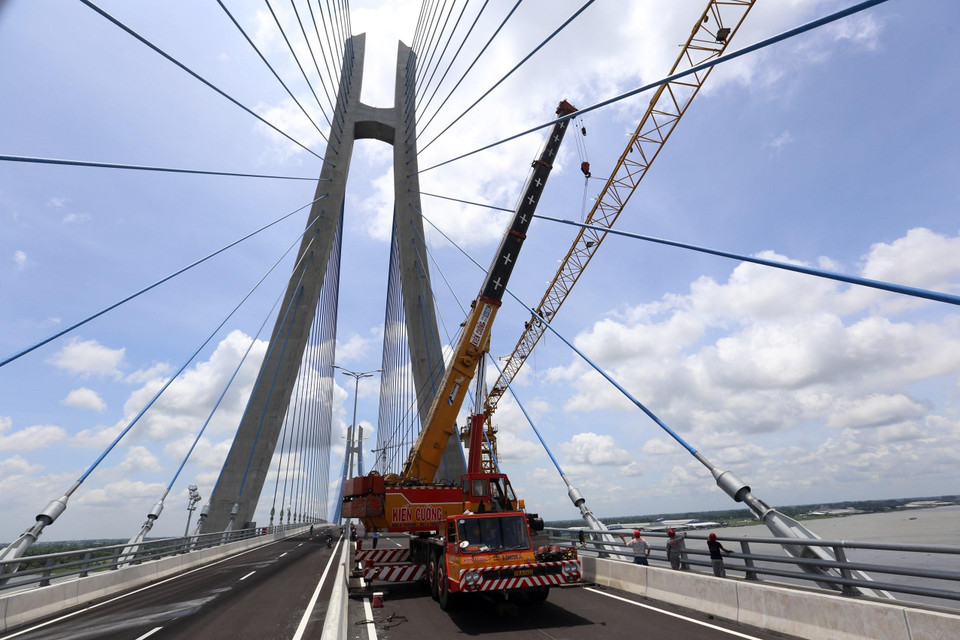 Công trình được thực hiện bởi các nhà thầu Hàn Quốc. (Ảnh: Huy Hùng/TTXVN)