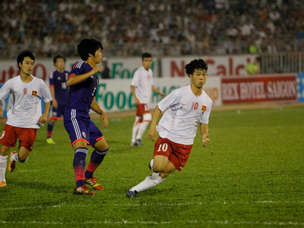 Công Phượng không thể hiện được nhiều. (Ảnh: Minh Chiến/Vietnam+)