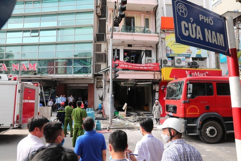 Nơi xảy ra vụ nổ. (Ảnh: Thành Đạt/TTXVN)