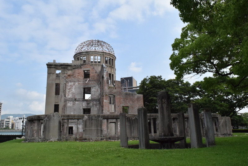 Genbaku Domu - Tòa nhà duy nhất còn tồn tại trong khu vực quả bom rơi xuống. (Ảnh: Nguyễn Tuyến/Vietnam+)