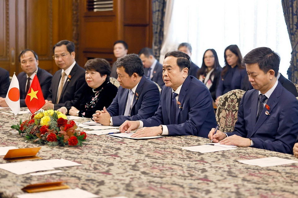 Chủ tịch Quốc hội Trần Thanh Mẫn phát biểu. (Ảnh: Doãn Tấn/TTXVN)