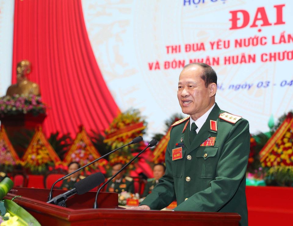 Thượng tướng Bế Xuân Trường, Chủ tịch Hội Cựu chiến binh Việt Nam phát biểu. (Ảnh: Trọng Đức/ TTXVN)