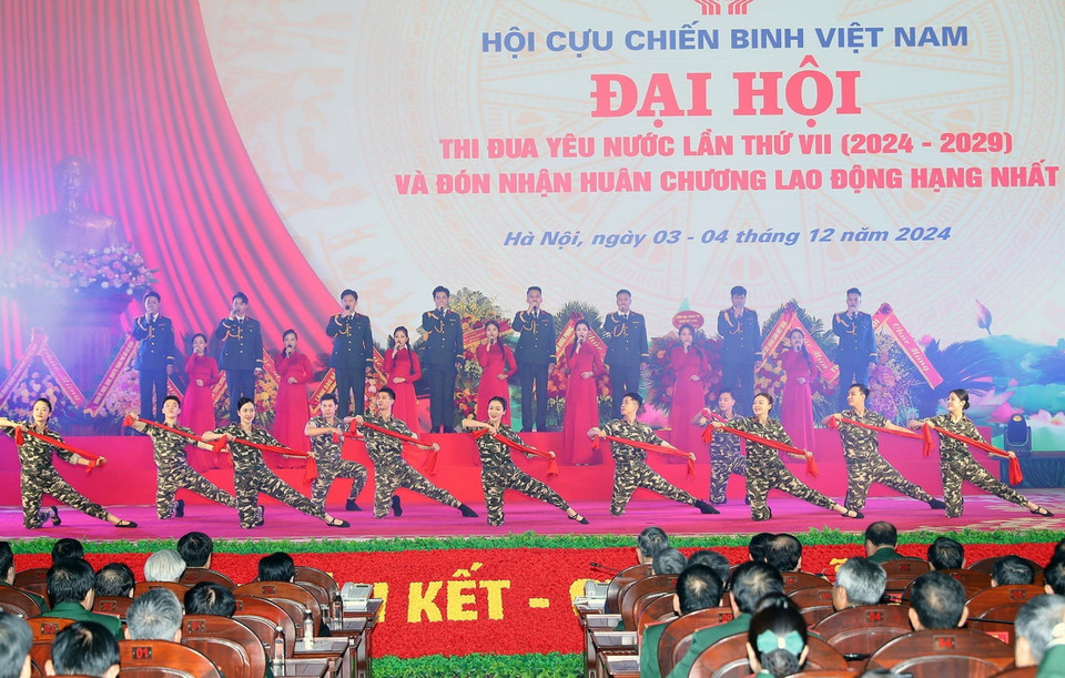 Chương trình nghệ thuật chào mừng buổi lễ. (Ảnh: Trọng Đức/TTXVN)