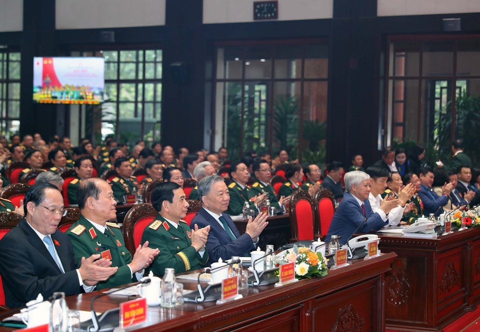 Tổng Bí thư Tô Lâm và các đại biểu tham dự Đại hội. (Ảnh: Thống Nhất/TTXVN)