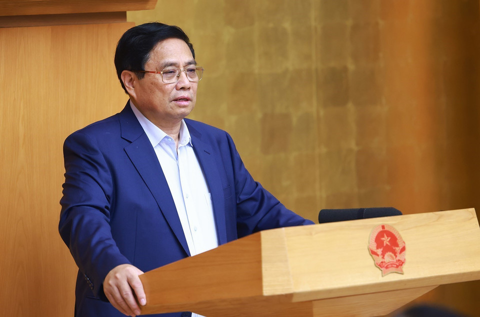 Thủ tướng Phạm Minh Chính chủ trì Phiên họp Chính phủ Thường kỳ tháng 10 năm 2024. (Ảnh: Dương Giang/TTXVN)