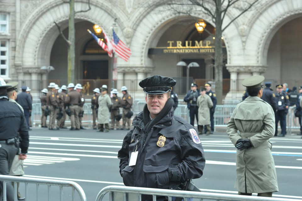 Khoảng 30.000 nhân viên thực thi pháp luật và cảnh sát làm nhiệm vụ bảo vệ lễ nhậm chức. (Ảnh: Thanh Tuấn/Vietnam+)