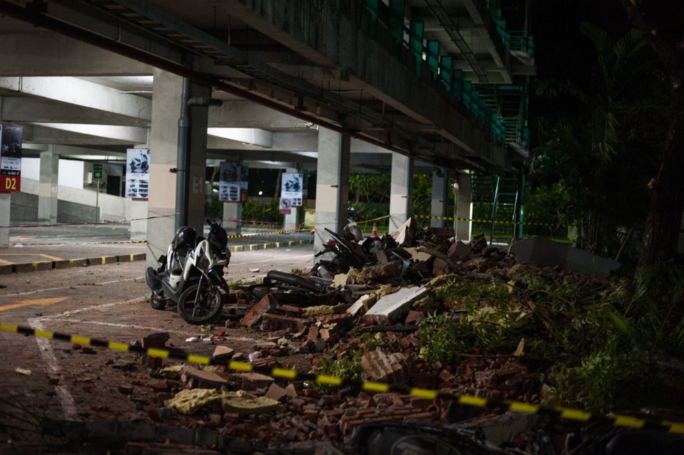 Vào lúc 18 giờ 45 giờ địa phương ngày 5/8, một trận động đất mạnh 7 độ Richter đã làm rung chuyển khu vực Bắc Lombok, Tây Nusa Tenggara, Indonesia. (Nguồn: EPA/TTXVN)