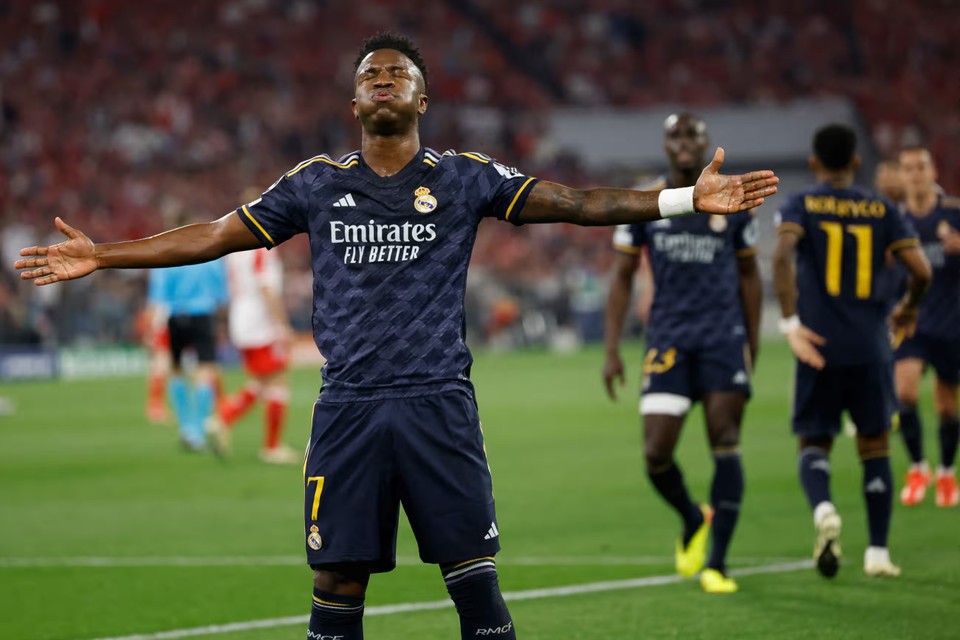 Vinicius Junior là người lập công sau đường chuyền hoàn hảo của Toni Kroos. (Nguồn: Getty Images)