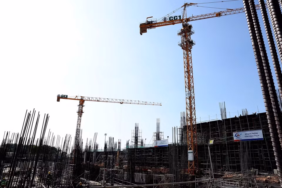 Dự án xây dựng nhà ga hành khách T3 của Cảng Hàng không (CHK) Tân Sơn Nhất. (Ảnh: Dương Giang/TTXVN)