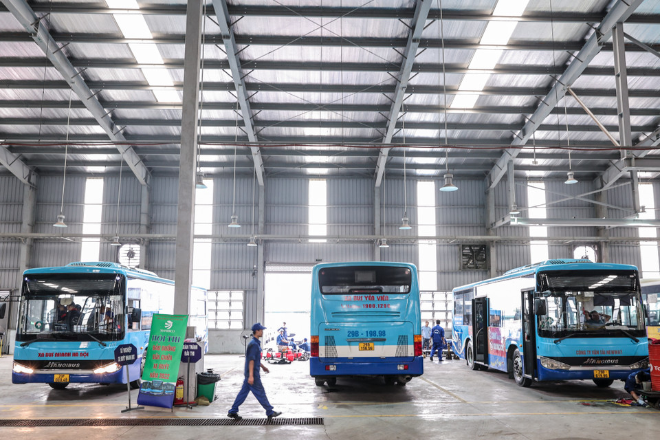 Hội thi bảo dưỡng sửa chữa xe buýt được Transerco tổ chức định kỳ 2 năm/lần, là hoạt động trọng tâm nhằm nâng cao chất lượng và hình ảnh đoàn xe buýt. (Ảnh: Minh Sơn/Vietnam+)