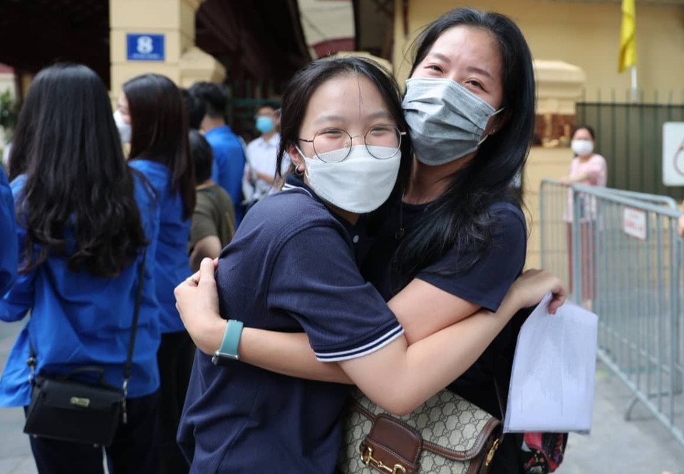 Các thí sinh tỏ ra rạng rỡ trong ngày thi cuối. (Ảnh: PV/Vietnam+)