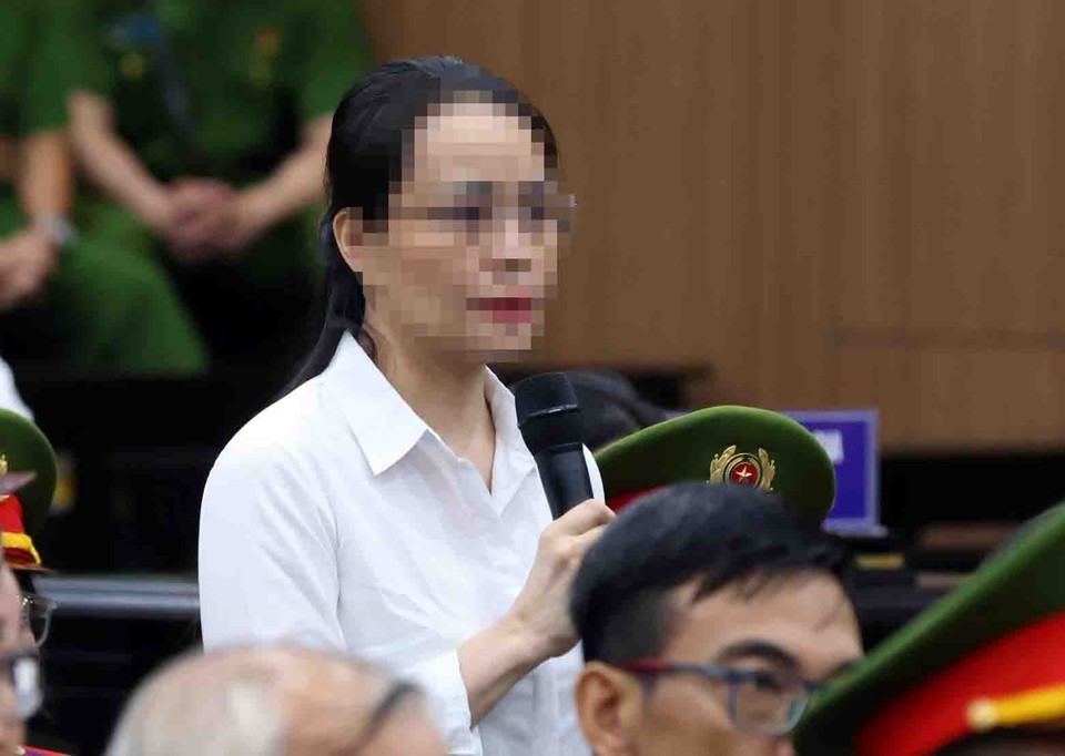 Bị cáo Hương Trần Kiều Dung (cựu Phó chủ tịch thường trực HĐQT tập đoàn FLC). (Ảnh: Phạm Kiên/TTXVN)