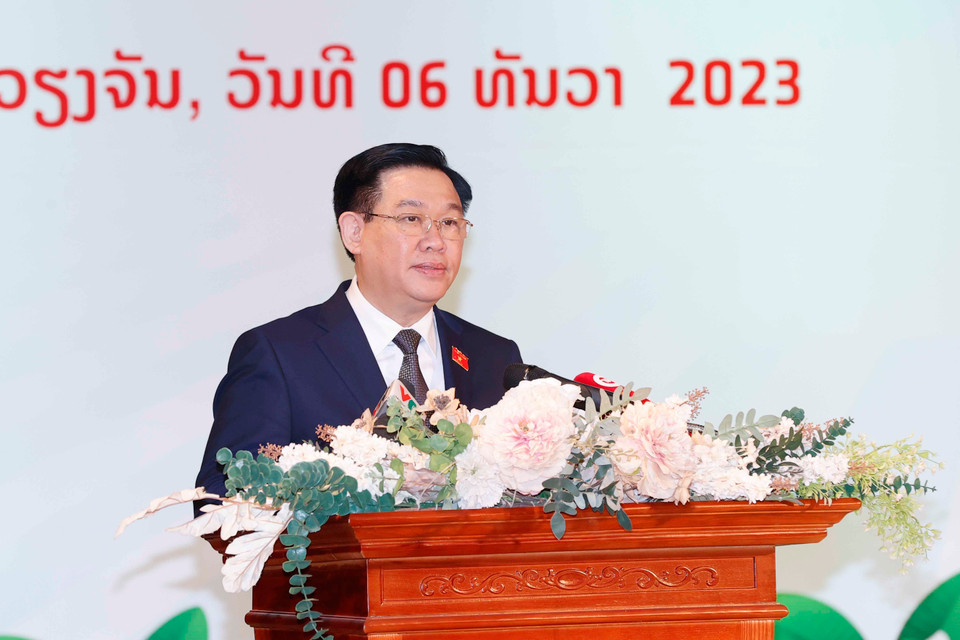 Chủ tịch Quốc hội Vương Đình Huệ phát biểu. (Ảnh: Doãn Tấn/TTXVN)