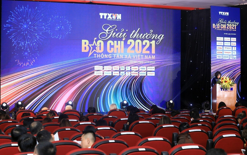 Quang cảnh lễ trao giải. (Ảnh: Tuấn Anh/TTXVN)