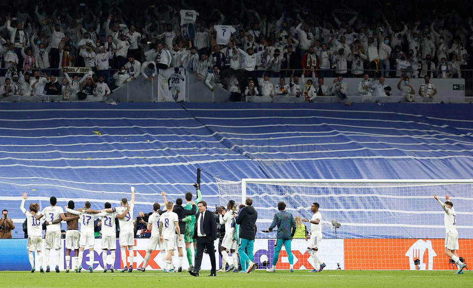 Sau hai lượt trận, Real thắng chung cuộc 3-2 trước PSG để giành vé vào tứ kết Champions League mùa này. (Nguồn: realmadrid)