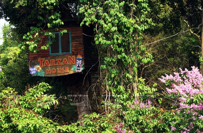Tái hiện ngôi nhà Tarzan trong Khu du lịch sinh thái. (Nguồn: Nguyễn Vũ Thành Đạt/Báo ảnh Việt Nam)