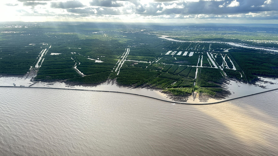 Khu vực bờ biển tỉnh Bạc Liêu. (Ảnh: Dương Giang/TTXVN)