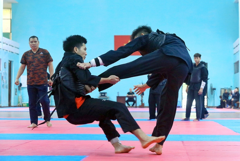 Môn Pencak Silat tại SEA Games 31 sẽ diễn ra từ ngày 10-16/5 tại Nhà thi đấu Bắc Từ Liêm với 16 nội dung ở các hạng cân. (Ảnh: Tuấn Anh/TTXVN)