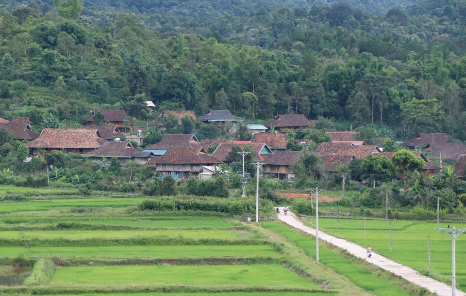 Nét Thái cổ ở bản Che Căn (xã Mường Phăng, thành phố Điện Biên Phủ, tỉnh Điện Biên). (Ảnh: Xuân Tiến/TTXVN)