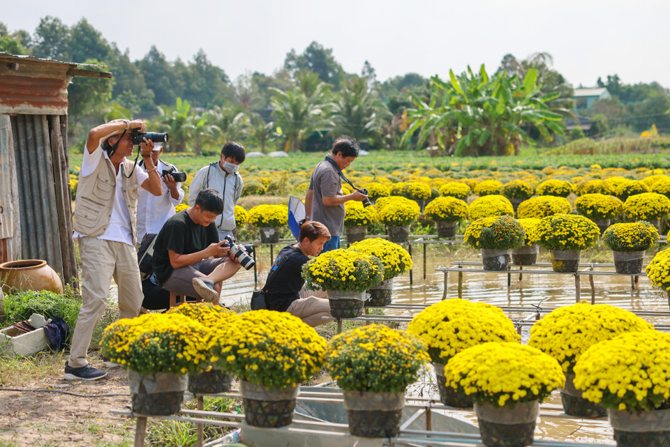 Thủ phủ hoa Tết ở Sa Đéc thu hút nhiều nhiếp ảnh gia. (Nguồn: Vietnam+)