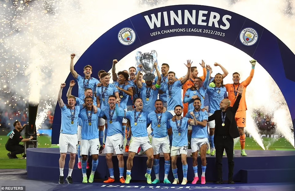 Manchester City đã trở thành nhà vô địch Champions League 2022-23. (Reuters)