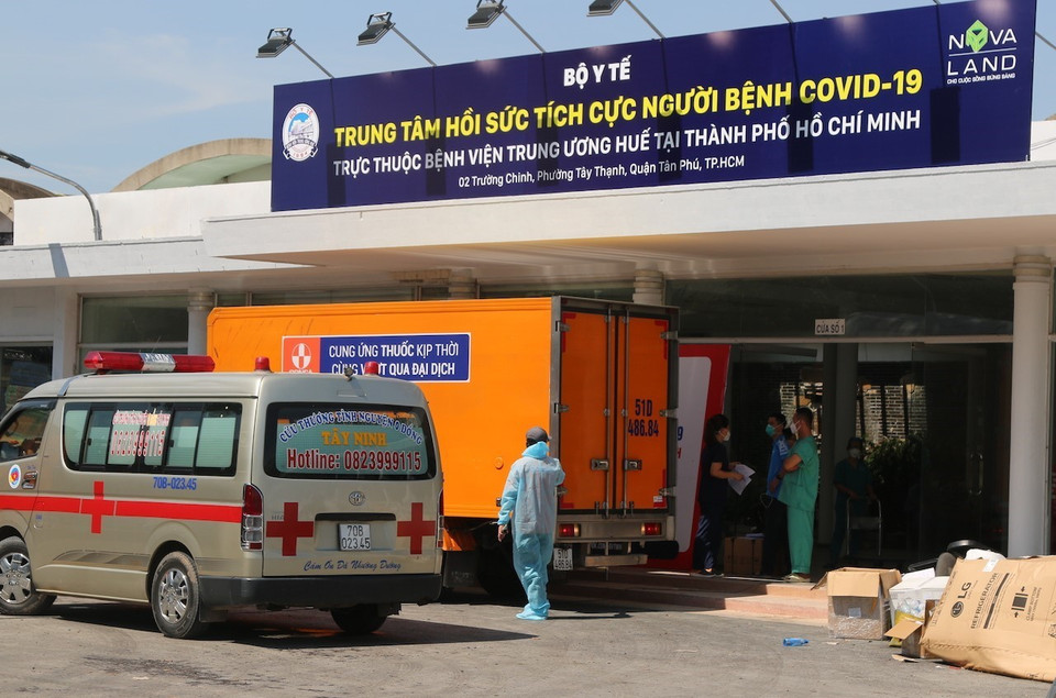 Trung tâm hồi sức tích cực, Bệnh viện dã chiến số 14. (Ảnh: Xuân Tình/TTXVN)