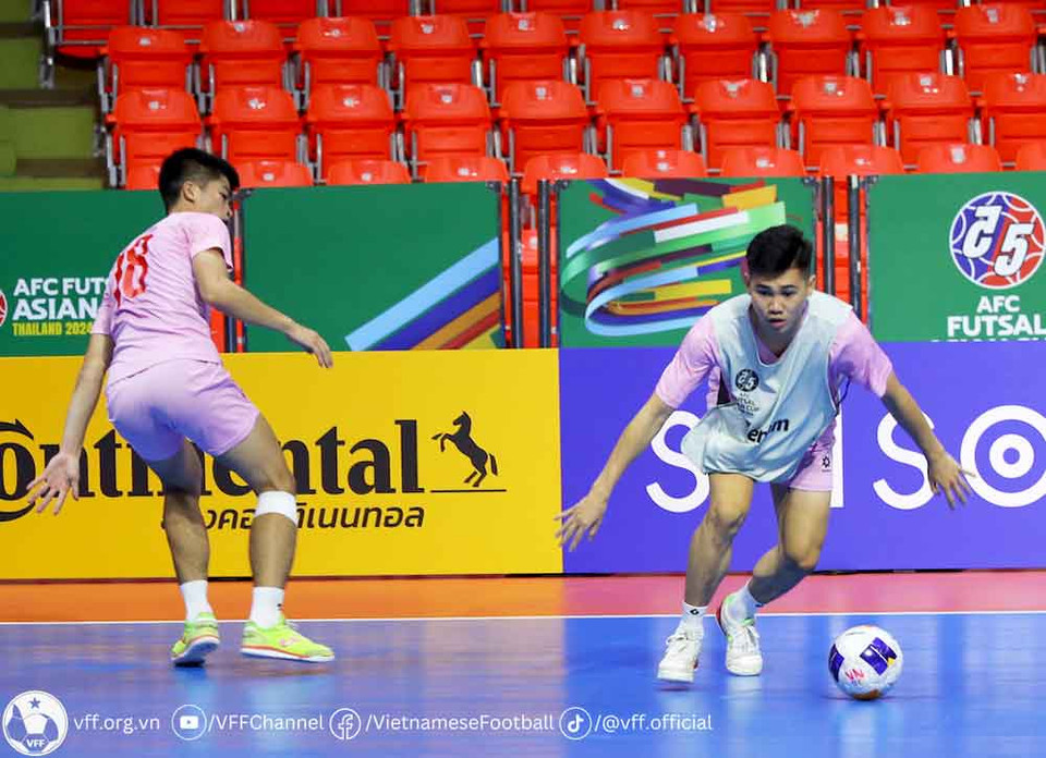 Tại giải Futsal châu Á 2024, Đội tuyển Futsal Việt Nam nằm ở bảng A cùng với chủ nhà Thái Lan, Trung Quốc và Myanmar. Đội tuyển sẽ lần lượt gặp Myanmar (14 giờ, ngày 17/4), Trung Quốc (14 giờ, ngày 19/4) và Thái Lan (18 giờ, ngày 21/4) (Nguồn: VFF)