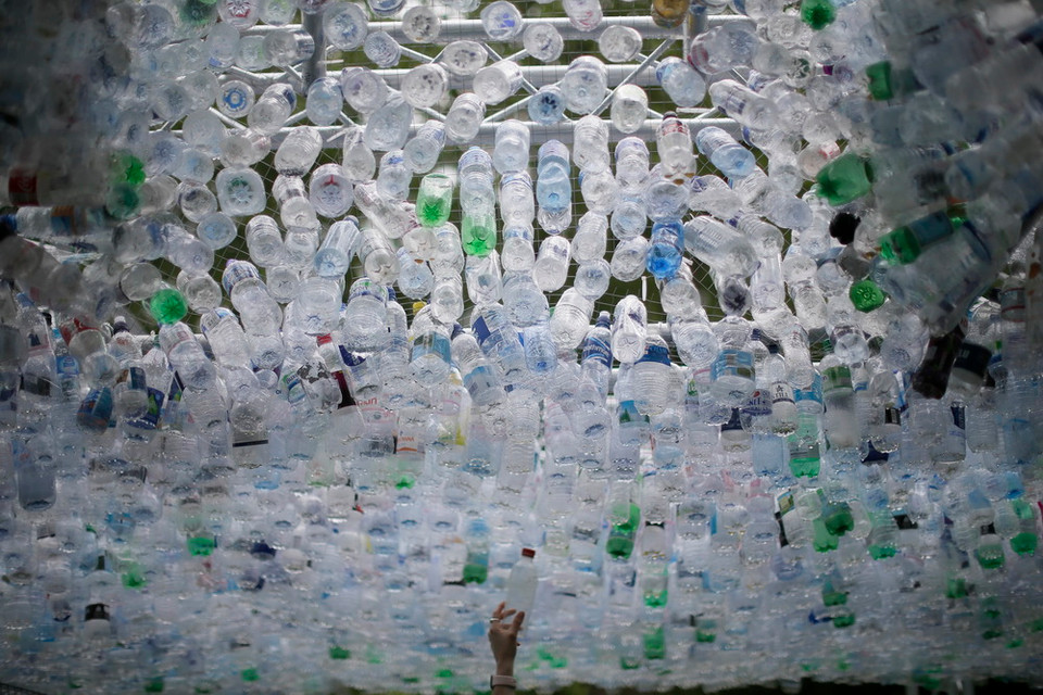 Ngôi nhà này mang tên “Không gian tái chế," đặt tại tại vườn thú ZSL. (Nguồn: THX/TTXVN)